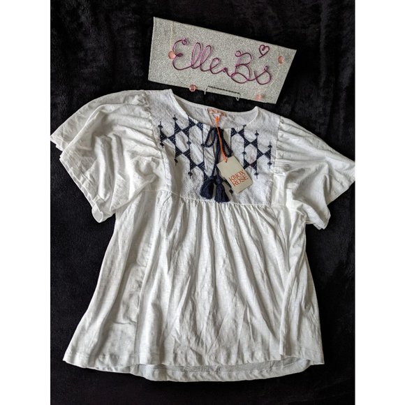 NWT Knox Rose White Ruffe Top XS - Picture 1 of 3